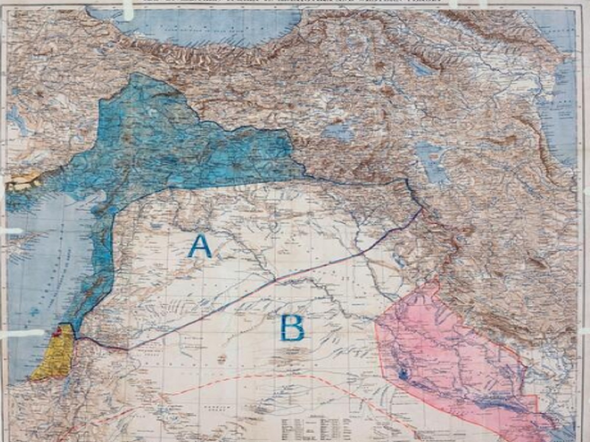Mapa Acuerdo Sykes-Picot